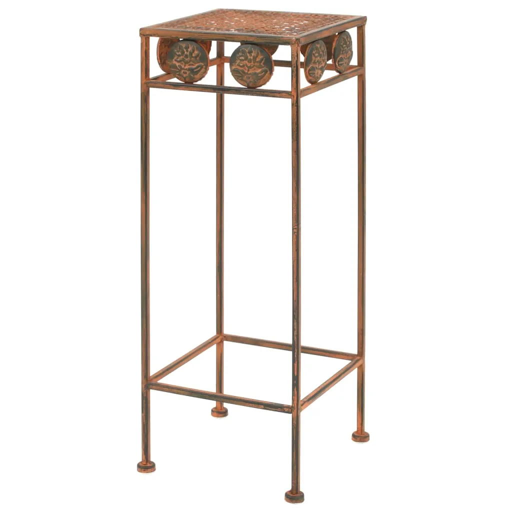 vidaXL Plant Stand Set 3 Pieces Vintage Style Metal Rusty