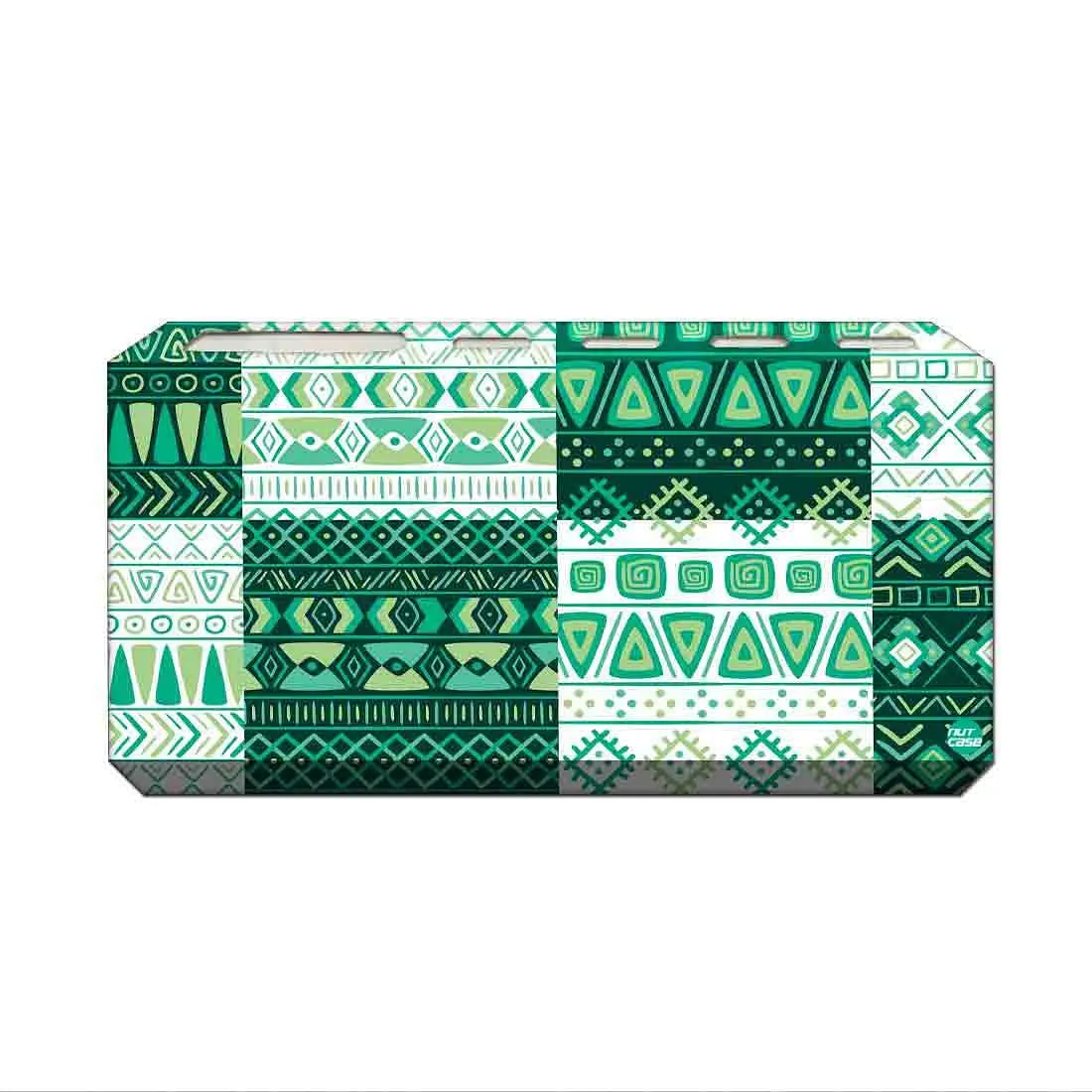 Wall Mounted Aztec Pattern Green Toothbrush Holder for Bathroom