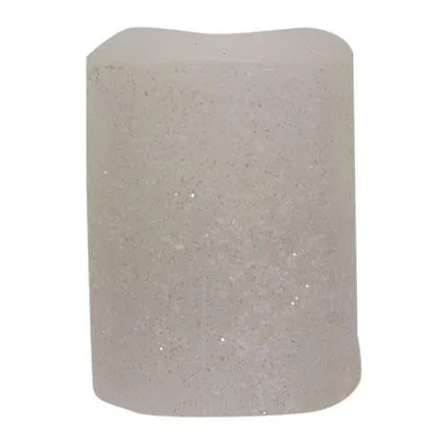 White Frosty Timer Votive, 2" x 2.5"