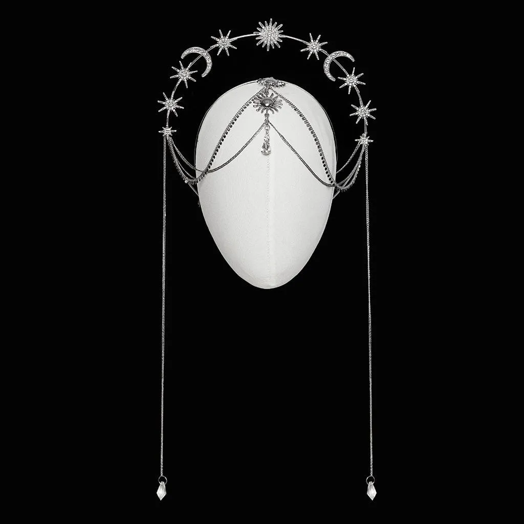 Women's Gothic Star Moon Chain Headwear