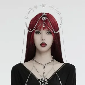 Women's Gothic Star Moon Chain Headwear